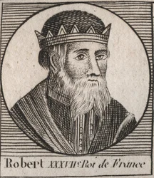 Portrait de Robert I (866-923), Roi de Francie occidentale de 922 à 923 - gravure de « Instruction sur l