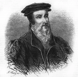 Portrait de Robert I Estienne (1498-1559) humaniste, éditeur et imprimeur.
