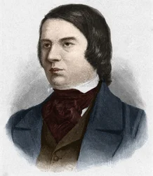 Portrait de Robert Schumann (1810-1856), compositeur allemand. d