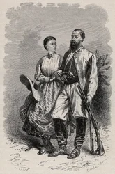 Portrait de SAMUEL WHITE BAKER (1821-1893) explorateur anglais et Lady Florence Baker (1841-1916)