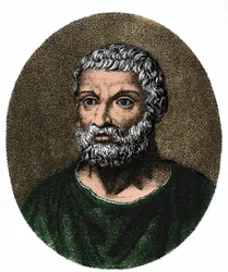Portrait de Thalès de Milet (en grec, Thalès) v. -625 - v. -546