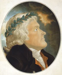 Portrait de Thomas Jefferson (1743 - 1826) écrivain politique et homme d