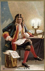 Portrait de Vauban (1633 - 1707). (Sébastien Le Prestre de Vauban) Maréchal de France et ingénieur militaire. Chromolithographie du 19e siècle.