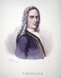 Portrait de Voltaire. Gravure du 19ème siècle