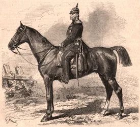 Portrait de Guillaume Ier en uniforme à cheval