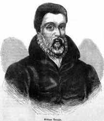 Portrait de William Tyndale (Tindale) (1494-1536), théologien et traducteur gallois. Gravure du 19e siècle