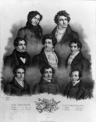 Portrait de différents chanteurs d