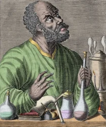 Portrait du chimiste arabe Geber (Jabir ibn Hayyan)