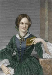 Portrait de la romancière anglaise Charlotte Brontë (1816-1855)