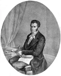 Portrait du patriote et musicien Piero Maroncelli