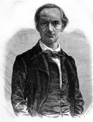 Portrait du poète Charles Baudelaire (1821-1867) Gravure du XIXe siècle