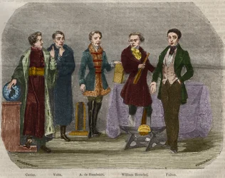 Portraits de scientifiques Georges Cuvier (1764-1832), Alessandro Volta (1745-1827), Alexander Von Humboldt