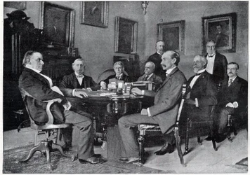 Le président McKinley et son cabinet à la Maison Blanche