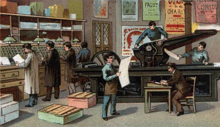 Imprimerie en France au XIXe siècle. Chromolithographie de la fin du XIXe siècle