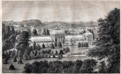 Jardin public de Bordeaux - gravure vers 1867