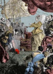 La reine Élisabeth Ire (1530-1603) adoubant Francis Drake (1540-96)