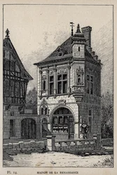Maison Renaissance - gravure de 1889 dans « Histoire de l