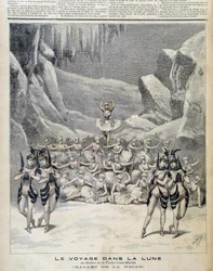 Représentation au Théâtre de la Porte Saint Martin du « Voyage dans la Lune » - dans « Le Petit Journal » du 09/04/1892
