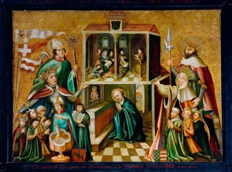 Représentation du roi Ladislas II Jagellon de Pologne et de la reine Hedwige Ière de Pologne