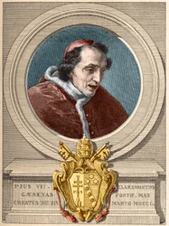 Représentation du Pape Pie VII (1800-1823).