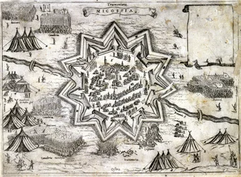 Représentation du siège de Nicosie sur l