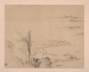 Scène de rivière (feuille d