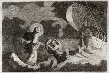 Bible de Royaumont, Nouveau Testament : Saint Pierre marche sur l