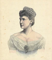 Russie. Grande Duchesse Maria Pavlovna de Russie (1892). Gravure