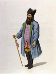 Marchand russe de Kalouga. Gravure 1802.