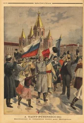 Volontaires russes à Saint-Pétersbourg pour l