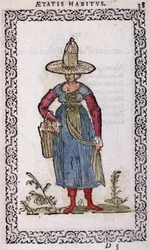 Femme rustique de Bresse - dans "Habits et effigies" par Jean Sulperius