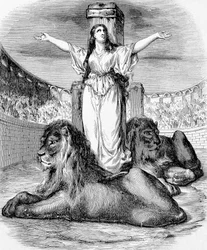 Sainte Blandine, jeune esclave chrétienne, martyrisée dans l