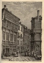 Saint-Malo maison de Duguay-Trouin (René Dugay-Trouin) - gravure dans « PATRIE » - DESCRIPTION PICTURESQUE DE LA FRANCE EN 6 VOLUMES PAR LUCIEN HUARD - fin 19ème siècle