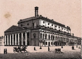 Saint-Pétersbourg, Russie : vue du Grand Théâtre à Saint-Pétersbourg dans « Le Monde Illustré 168 vues » sans date (fin XIXe siècle)