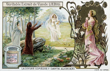 Scène de la Divine Comédie de Dante - Chromo. Liebig, fin XIXe siècle
