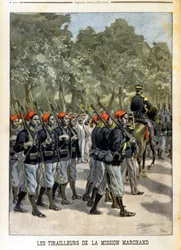 Tirailleurs sénégalais de la Mission Marchand à Paris - dans « Le petit journal » du 23/07/1899