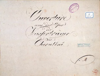 Partition de Les deux journées (ouverture), opéra de Luigi Cherubini