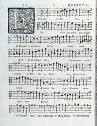 Page de partition du deuxième livre de Sacrae symphoniae par Giovanni Gabrieli