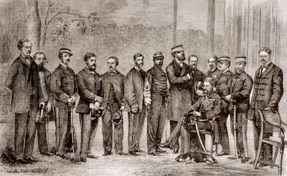 Sir James Hope Grant (1808-1875), soldat britannique, et son état-major pendant la seconde guerre de l