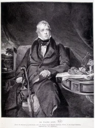 Sir John Walter Scott 1771/1832, écrivain et poète anglais
