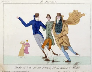 Patineurs - dessin humoristique