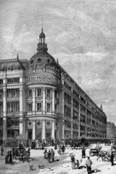 Les grands magasins du Printemps à Paris en 1883. Le pavillon d