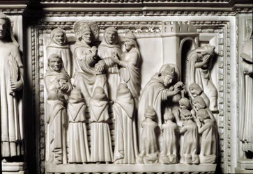 Arche de Saint Augustin avec les reliques du saint (détail)