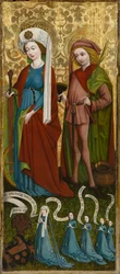 Sainte Catherine et Saint Vitus avec Anna von Freiberg et ses filles