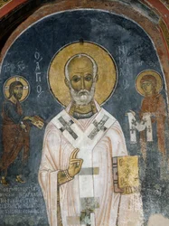 Saint Nicolas de Myre, fresque (12e siècle), Église d