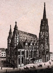 Cathédrale Saint-Étienne (Stephansdom) à Vienne en Autriche dans "Le monde illustré 168 vues" Non daté (fin XIXe siècle)