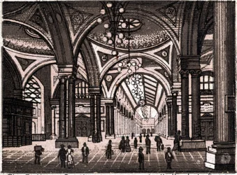 Stuttgart, Allemagne : vue de la salle de la gare dans « Le Monde Illustré 168 vues » sans date (fin XIXe siècle)