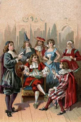LE THÉÂTRE AU COURS DES ÂGES : Jean Baptiste Poquelin, dit Molière (1622-1673) et sa troupe.