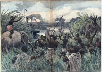Prise de possession du lac Tchad (Afrique)
