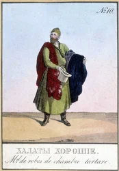 Marchand de vêtements tartares en Russie au 19ème siècle